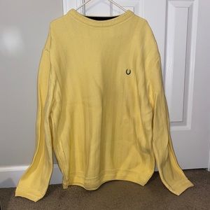 NWT chaps yellow knit sweater